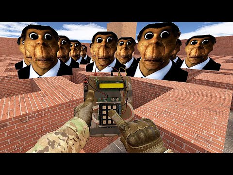 Видео: ОБУНГА В ЛАБИРИНТЕ ГОНЯЕТСЯ ЗА НАМИ OBUNGA NEXTBOT Garry's Mod