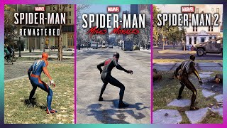 Marvel's Spider-Man 2 vs Spider-Man Remastered vs Miles Morales - Early Gameplay Comparison