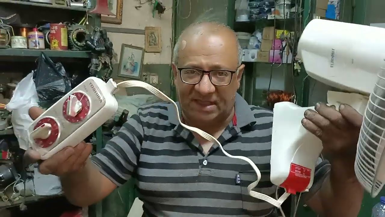 اصلاح مروحه توشيبا حائط موديل قديم TOSHIBA