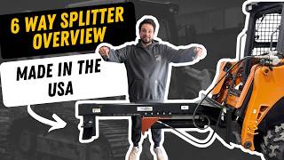 Skid Steer 6 Way Wedge Log Splitter Demo | Upside-Down Firewood Splitting Power
