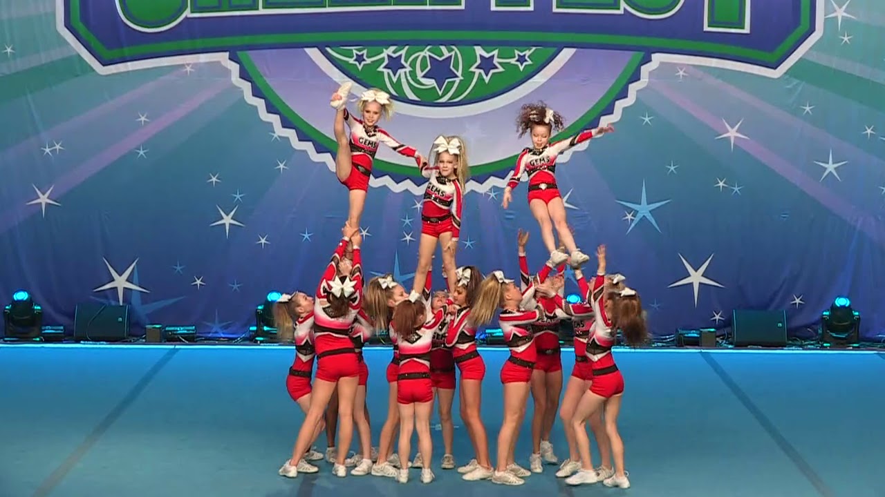 Langley Cheer and Athletics Red Shimmer   Youth Small 1