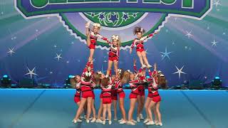 Langley Cheer And Athletics Red Shimmer Youth Small 1