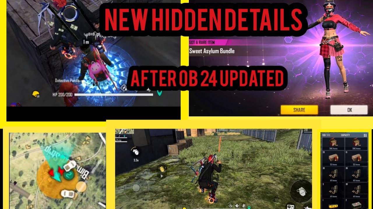 FREE FIRE NEW HIDDEN DETAILS OB24 UPDATE