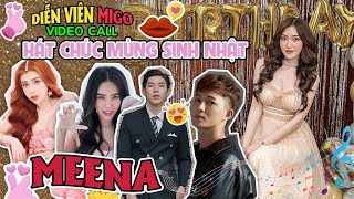 DIỄN VIÊN MIGO HÁT CHÚC MỪNG SINH NHẬT MEENA - Tự tay trang trí tiệc tại nhà | Meena Channel