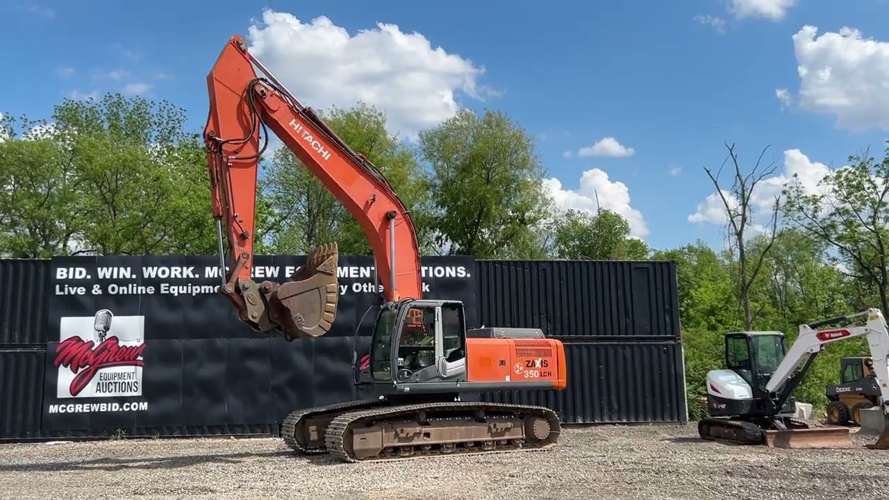 710597 Hitachi ZX350LC-3 Excavator MCGREW AUCTION - YouTube
