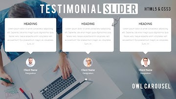 Testimonial Slider | Owl Carousel | HTML, CSS & JQuery