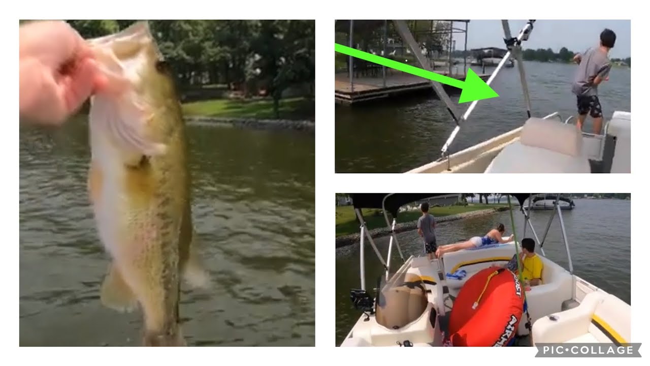 Sunday Funday with the Family on Lake Viking. Triton Deck Boat Tour! The Mullet!