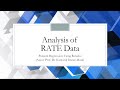 Analysis of rate data (Poisson Regression)