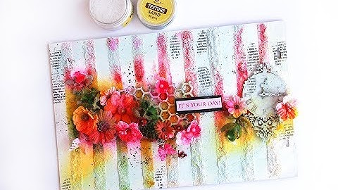 Easy Mixed Media Layout with Texture Sand