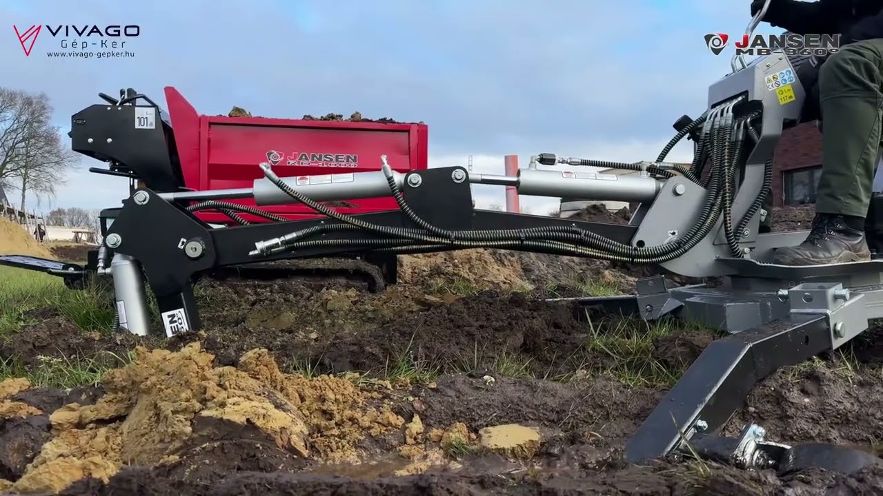 Minikotró árokásó   JANSEN MB-360   360° forgás