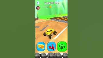 Shape-shifting - NEW UPDATE | Walkthrough video for android and iOS.  #shorts #gaming | Level 45