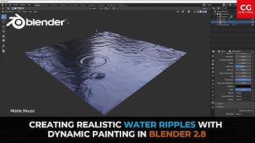 Blender 2.83 | Creating realistic water ripples with dynamic painting in blender | CG Guru