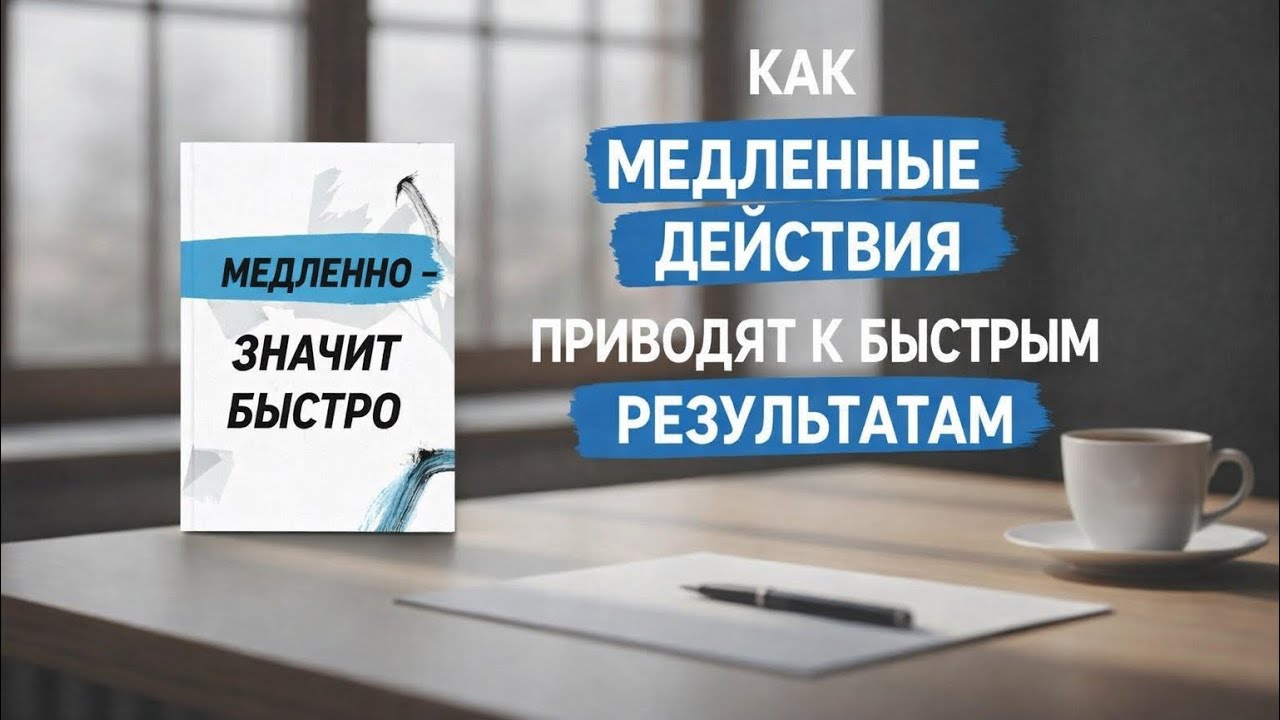 Медленно - значит быстро | Как медленные действия приводят в быстрым результатам