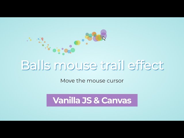 Mouse Trail Using Html CSS And Javascript - Javascript Mousemove Cursor  Trail Effects 