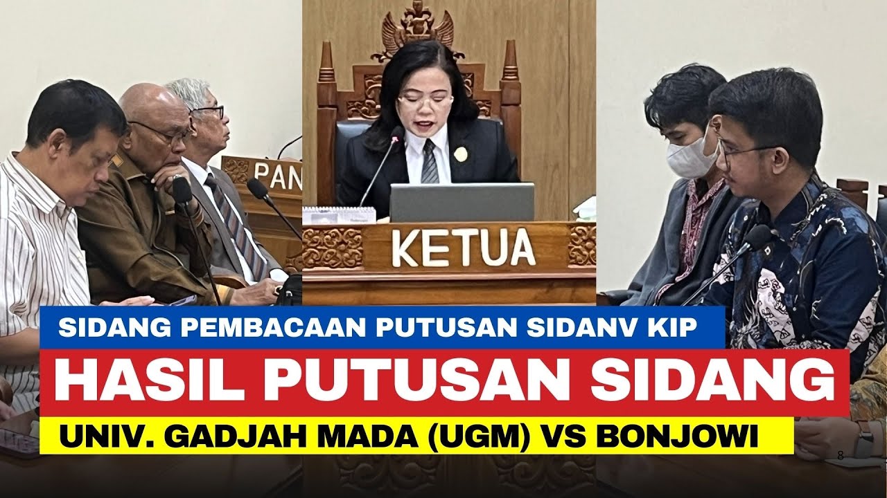 Live‼️Sidang Putusan KIP Bonjowi Vs UGM soal Ijazah Jokowi