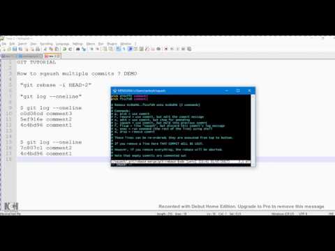 TAMIL HOW TO SQUASH MULTIPLE COMMITS   GIT  DEMO
