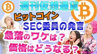 ビットコイン暴落の理由とは？　今週の価格予想　注目発言!? ビットコインETFに関して、SEC委員が初めてポジティブ発言　最新・仮想通貨ニュース