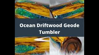 Ocean Driftwood Geode Tumbler