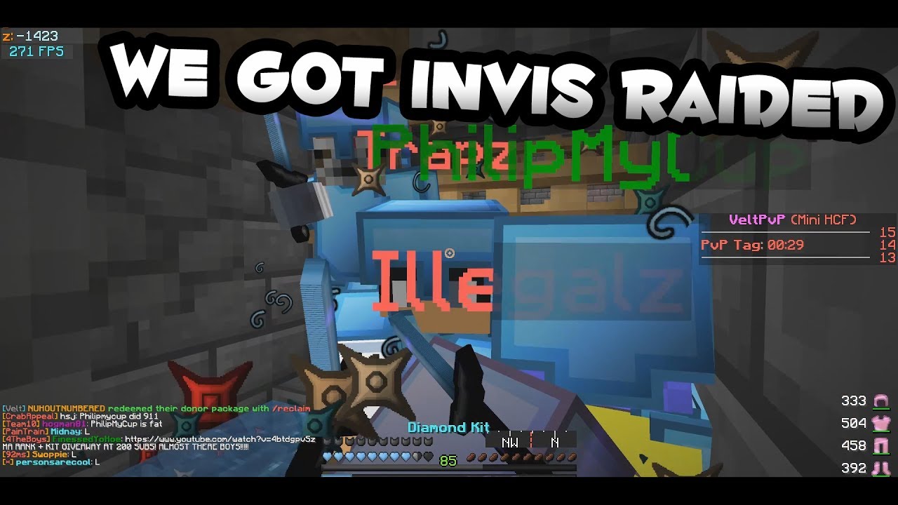 VeltPvP Mini [3] - WE GOT INVIS RAIDED + 47 MILLION PEOPLE IN OUR BASE ...