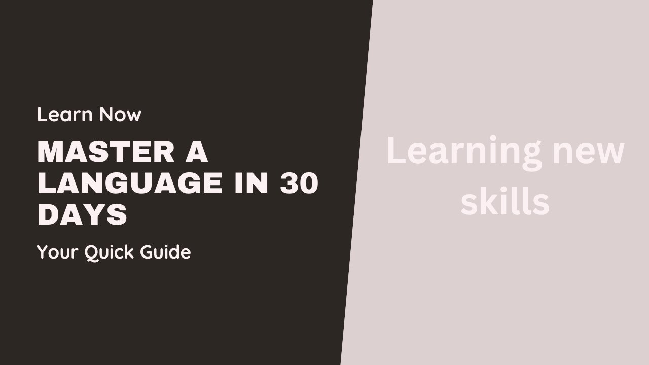 Crash Course to Bilingual: Can I Really Learn a Language in Just 30 ...