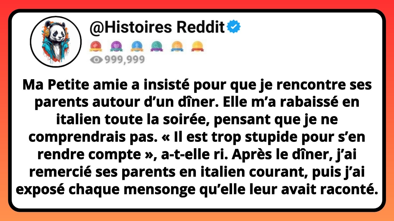 Ma PETITE AMIE A Insisté Pour Que Je Rencontre Ses Parents Autour D’un Dîner. Elle M’a Rabaissé...