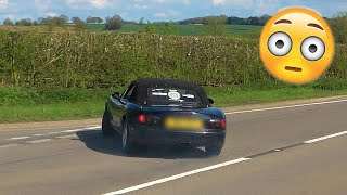 MX5 Almost CRASHES Leaving a Car Show! - Modified Cars Leaving AdamC Fest!