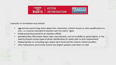 Verify l Voter intimidation is illegal