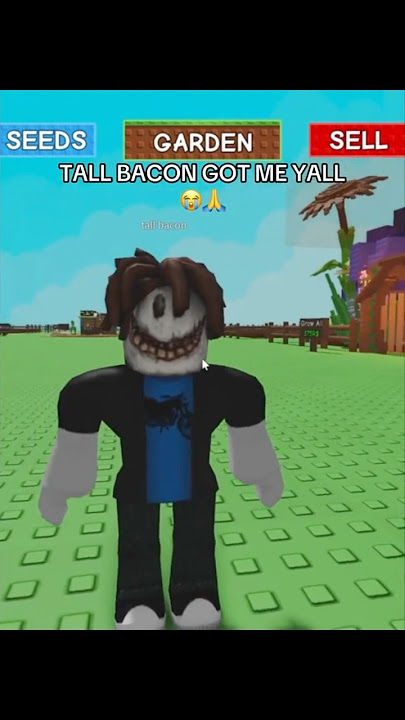 Tall Bacon Got Me💀 #roblox #growagarden #shorts