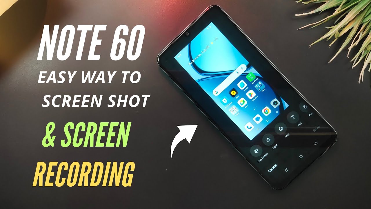 Realme Note 60 How To Take Screen Shot | 3 Finger Swipe Down & Screen Recording |