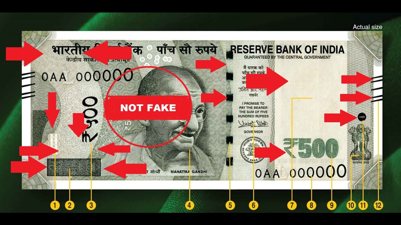 9 security features with 2 HIDDEN features in new ₹500 note (in English ...