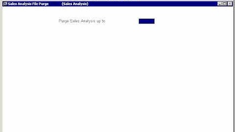 DYNAMIC 3i Free Edition ERP tutorials - how to purge sales data