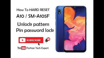 How to Hard Reset Samsung A10 SM-A105F. Unlock pattern/pin/password lock