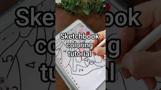How to Color in Sketchbook App 🎨✨#digitalcoloring #sketchbookapp #tabletcoloring #coloringtutorial