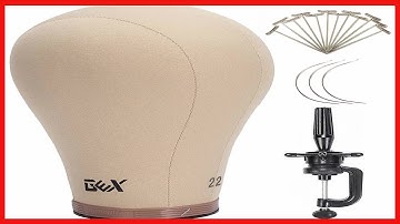 Great product -  GEX Cork Canvas Block Head Mannequin Head Wig Display Styling Head With Mount Hole