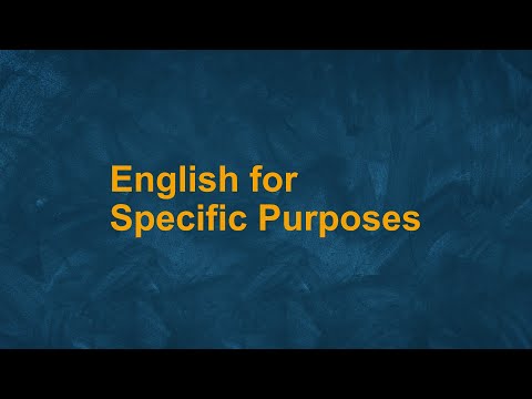 English for specific purposes