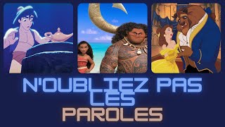 N'oubliez pas les paroles Disney | 20 extraits