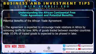Understanding the African Continental Free Trade Agreement (AfCFTA) 16112020