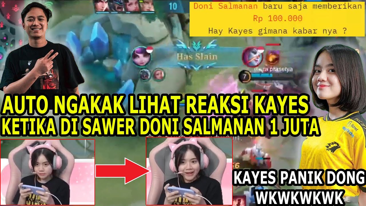 KALI INI DONI SALMANAN NYAWER KAYES 1 JUTA , KAYES LANGSUNG PANIK WKWK , NGAKAK LIHAT REAKSI NYA!!