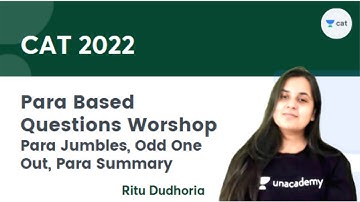 Para Based Questions Worshop - Para Jumbles, Odd One Out, Para Summary | Ritu Dudhoria