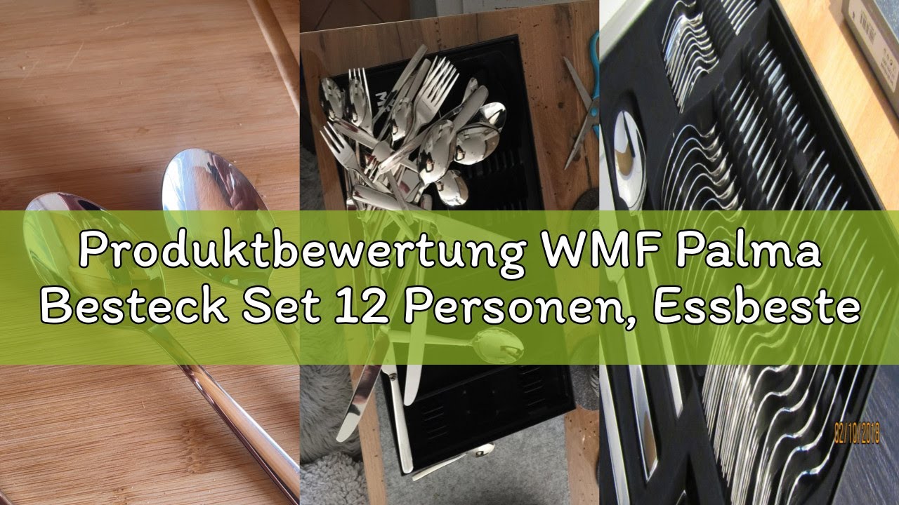 Produktbewertung WMF Palma Besteck Set 12 Personen, Essbesteck 60 teilig, Monobloc-Messer mit Wellen
