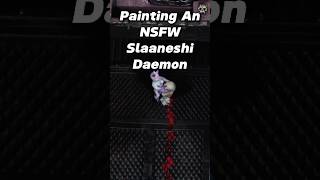 Slaanesh is one bad androgynous entity 😈 #warhammer40k #miniaturepainting #slaanesh