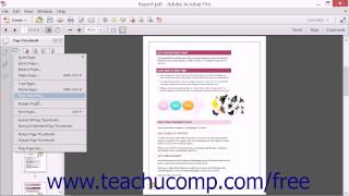 Changing the Page Number Display - Adobe Acrobat XI Training Tutorial Course