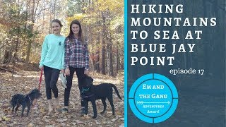 Hiking the Mountains to Sea trail at Blue Jay Point Park
