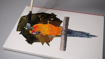 How to Apply Gold Leaf Tutorial DIY Watercolour Artwork