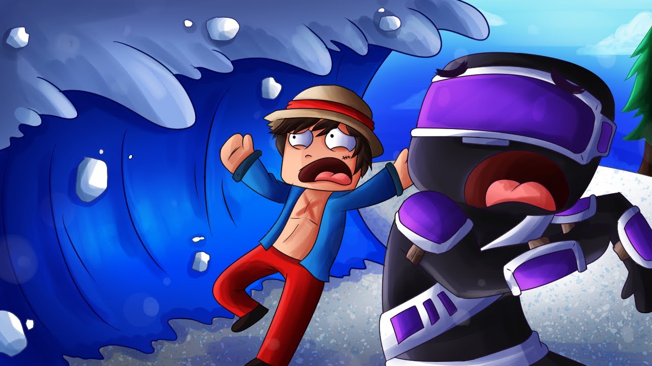 MINECRAFT: RETO DE LA BASE VS TSUNAMI DE HIELO ️ 