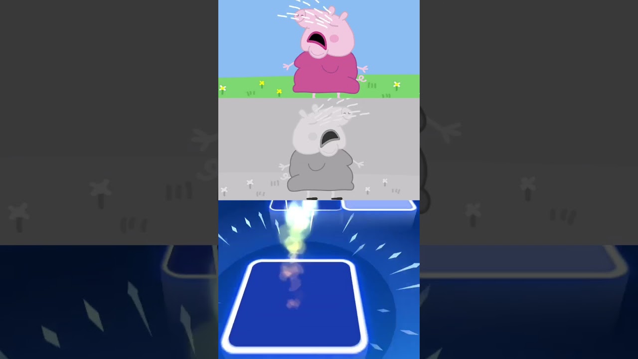 fat Peppa pig Family Crying Tiles Hop 
