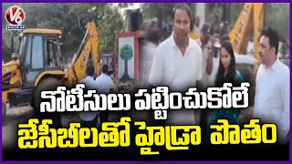 Cantonment Board Officials Demolish Illegal Structure Near JBS Bus Stand | V6 News