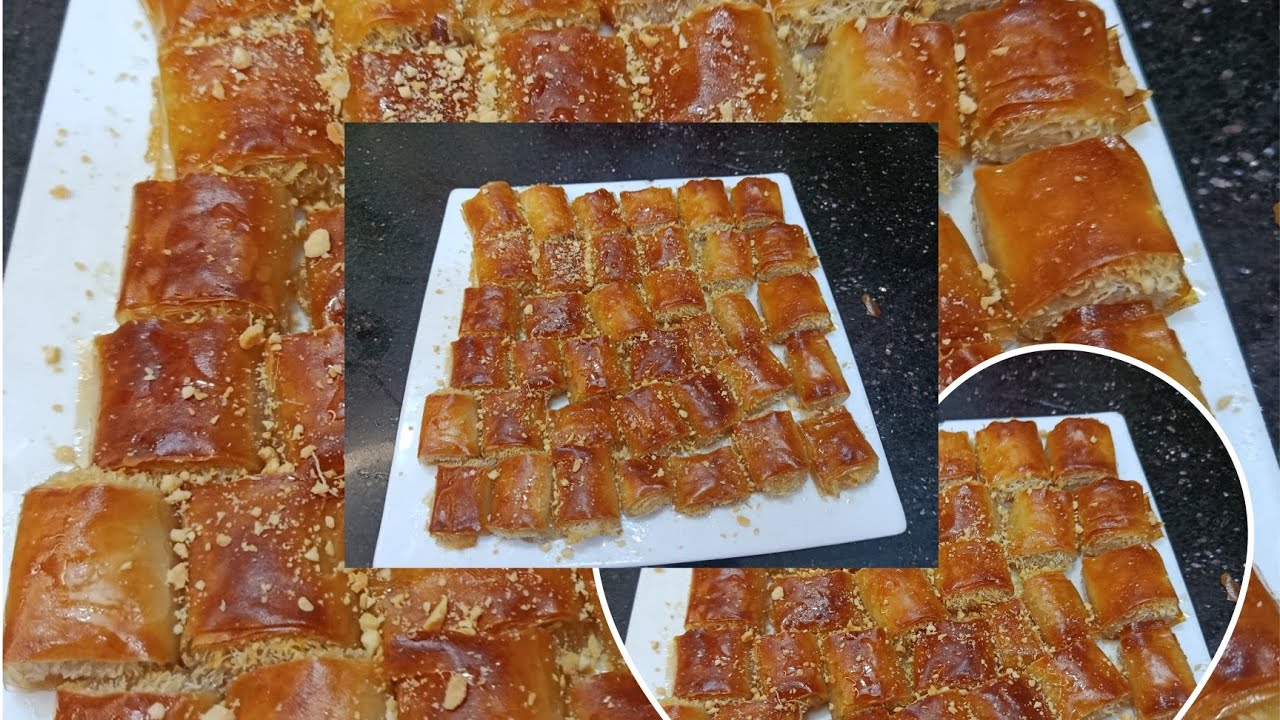 رولات الجلاش المحشيه كنافه ومكسرات  ايه الجمال ده