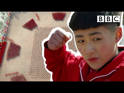 Spectacular Kung Fu display caught from satellite - BBC