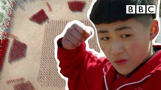 Spectacular Kung Fu display caught from satellite - BBC